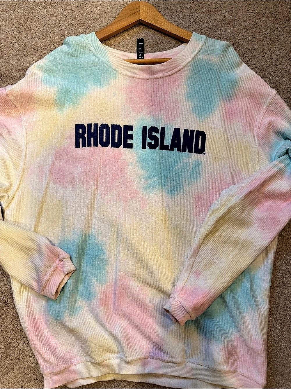 chicka-d Rhode Island Tie-Dye Cotton Sweatshirt in Pink & Blue